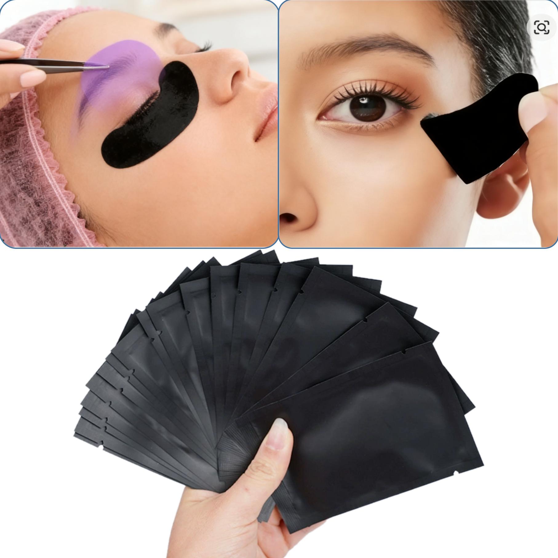 Eyelash Extension Glasses - 25/50 Paia di Patch Nere Imbottite