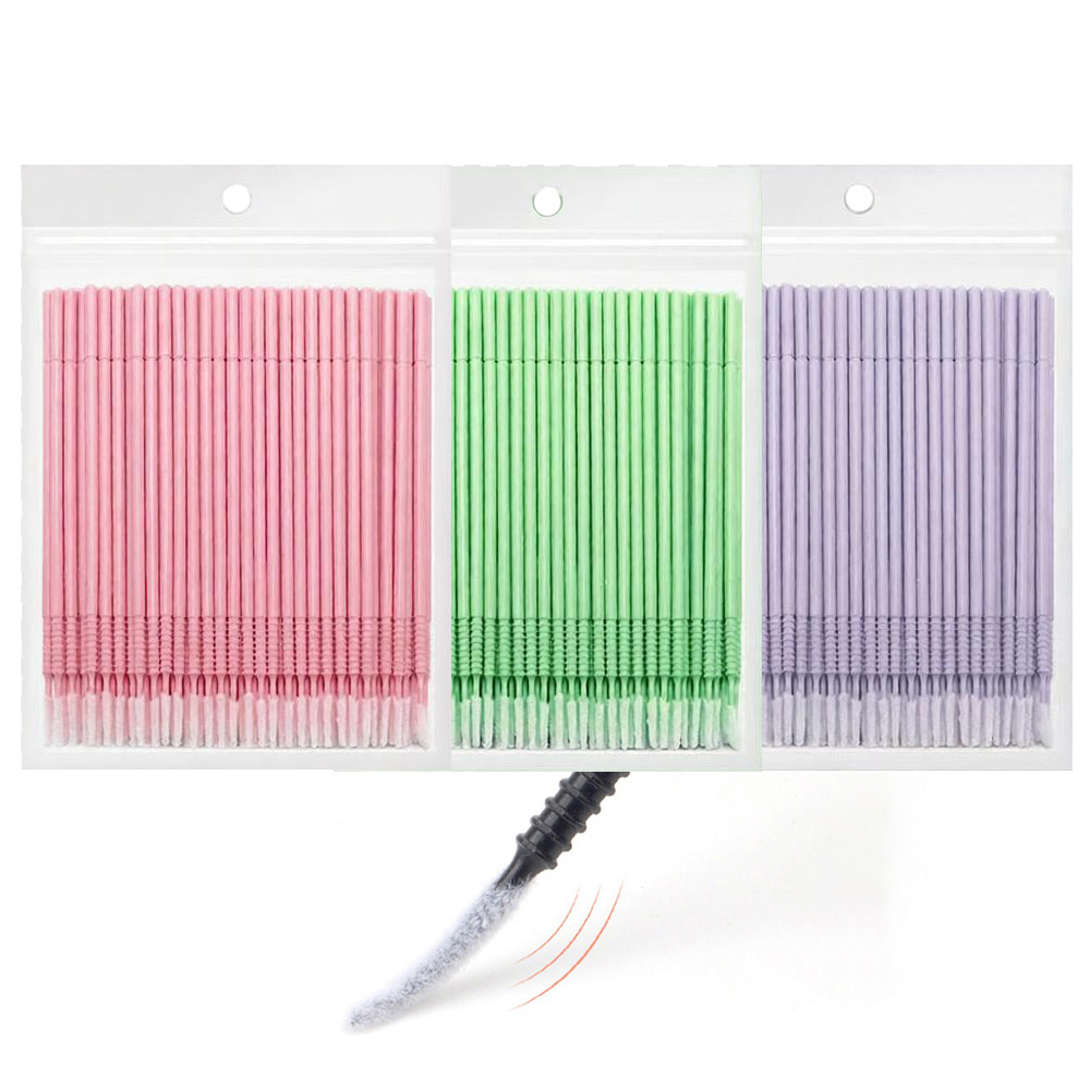 Eyelash Extension With Glue - 500 pz. Spazzolini/Applicatori per la Pulizia