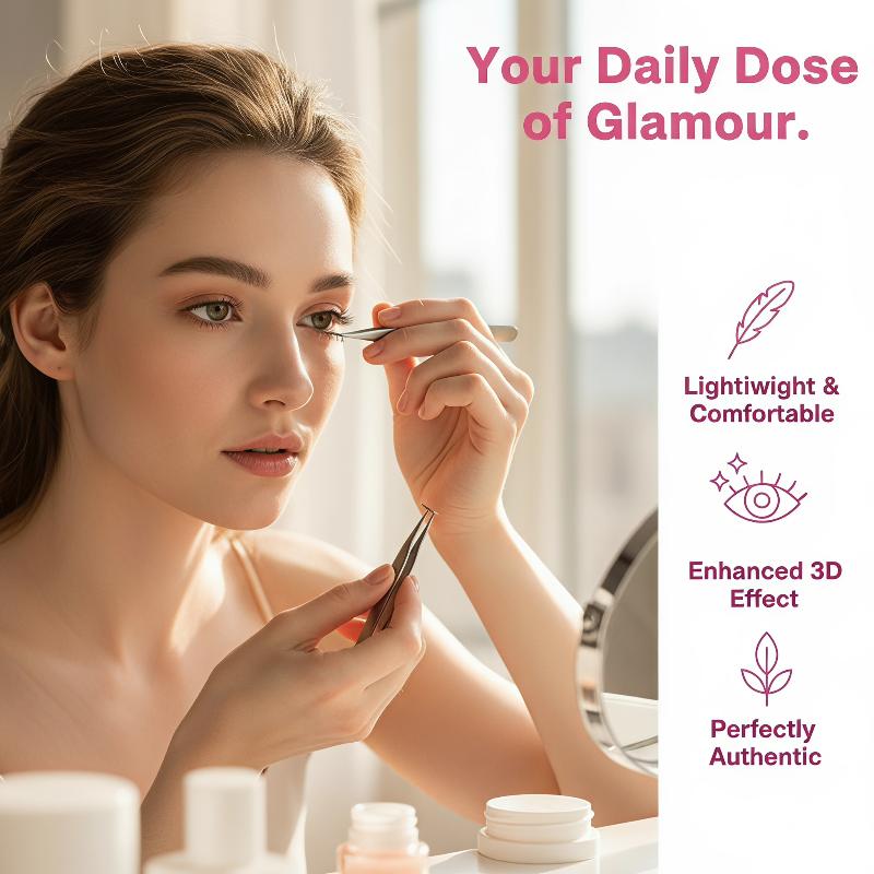 Eyelash Extension With Glue - Set di Ciglia Finte Inferiori Adesive