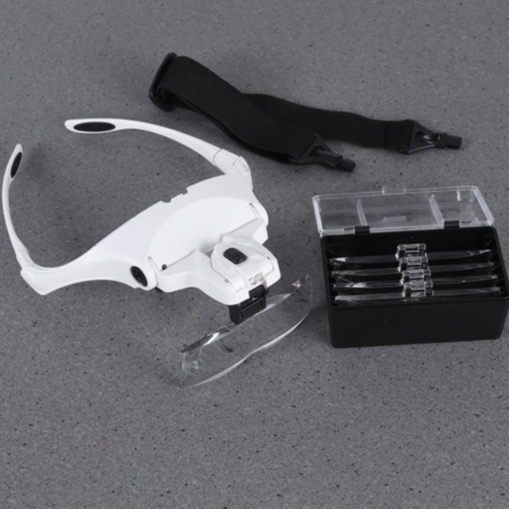 Eyelash Extension Glasses - Lente d'ingrandimento regolabile a 5 lenti