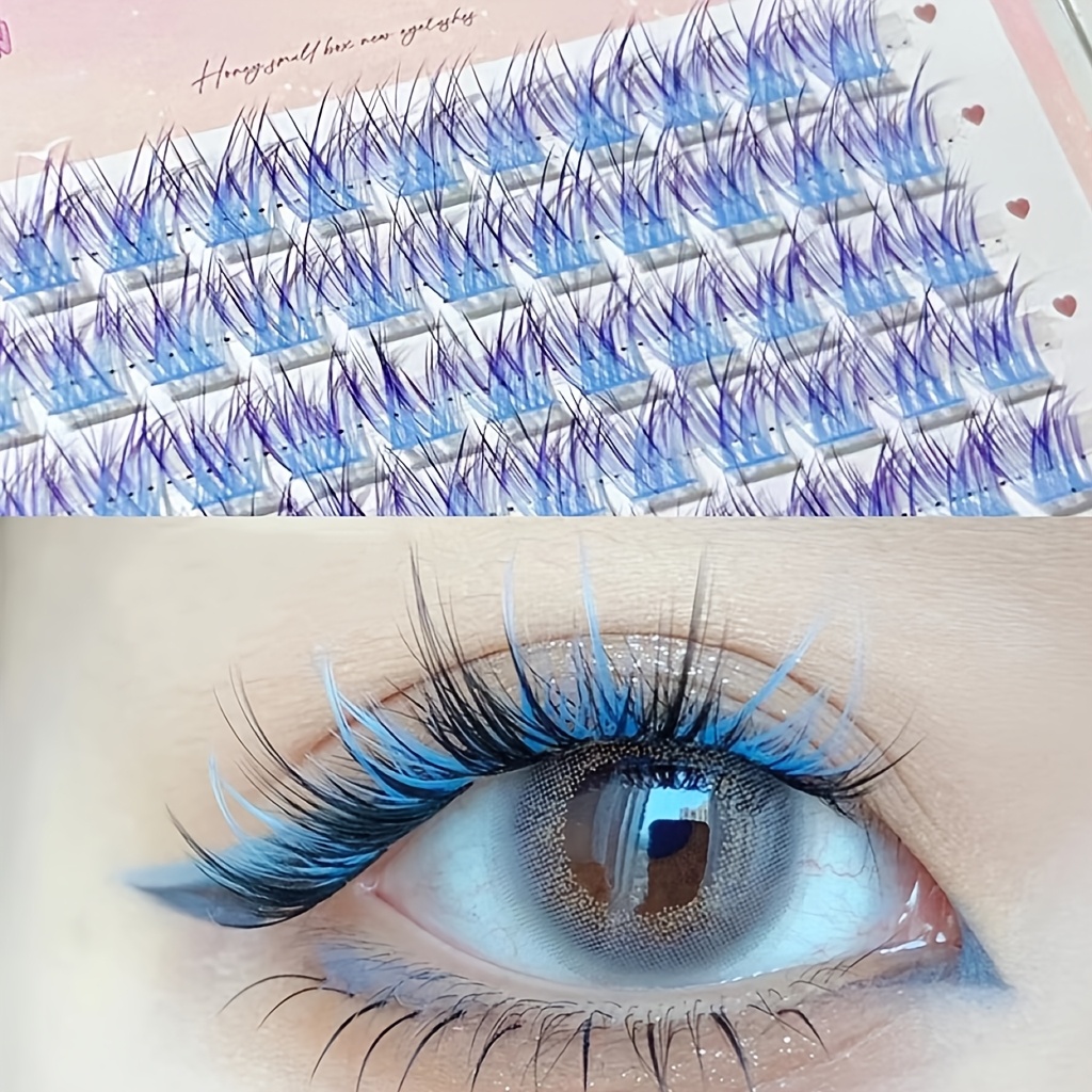 Eyelash Extension Natural - Ciglia Colorate Mixiaohe, 60 Ciuffi, Facile