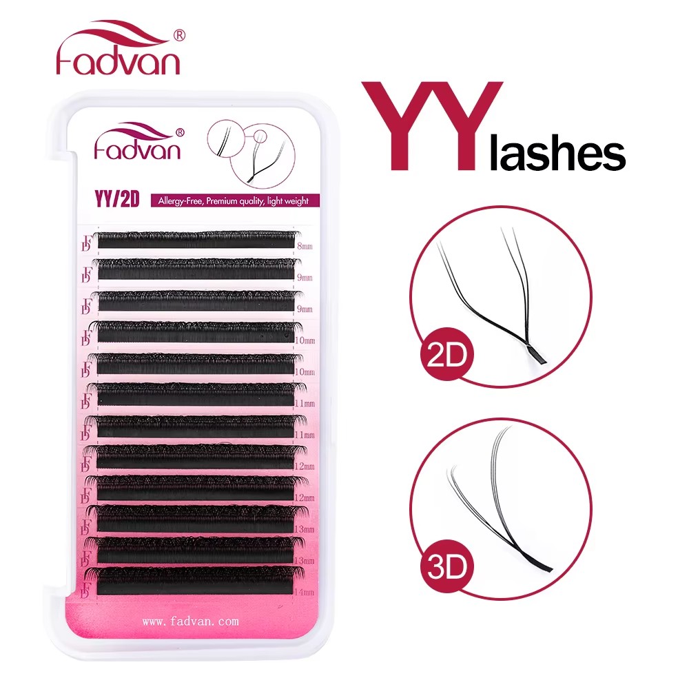 Eyelash Extension Yelix - Fadvan 2D/3D YY Forma 0.07mm C/D