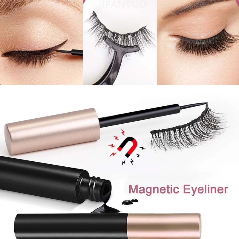 Eyelash Extension Glue For Sensitive Eyes - 1/2 Pezzi Eyeliner Magnetico Nero Adesivo