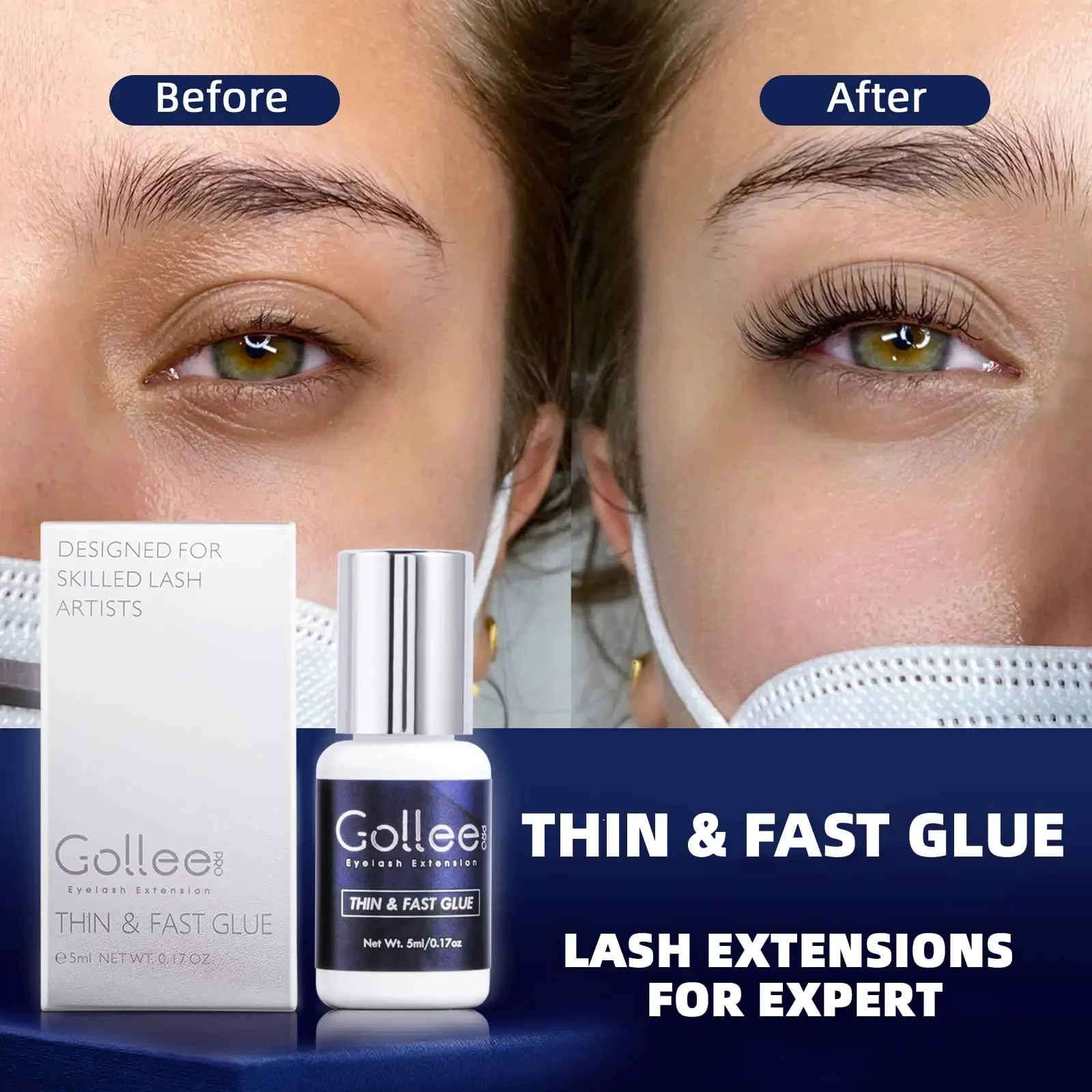 Gollee per Occhi Sensibili 5ml - Eyelash Extension Glue For Sensitive Eyes recensione e prezzo