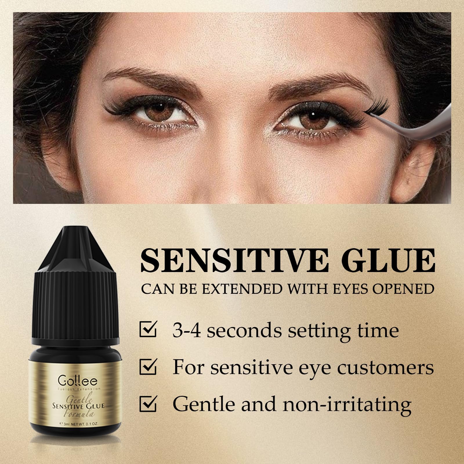 Gollee Adesivo per ciglia Clus - Eyelash Extension Glue For Sensitive Eyes recensione e prezzo