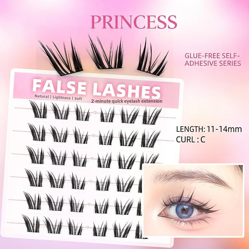 Ciglia Finte Naturali a 6 File - Eyelash Extension With Glue recensione e prezzo